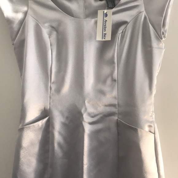 Haiying Snider, Size 4 Metallic Gray 100% Silk Mini Dress - Picture 3 of 12